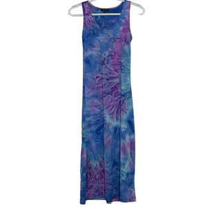 Just Love Junior Girls Blue Purple Printed Sleeveless Long Maxi Dress Size 10/12